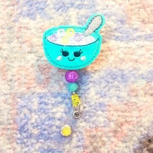Cereal Beaded Badge Reel